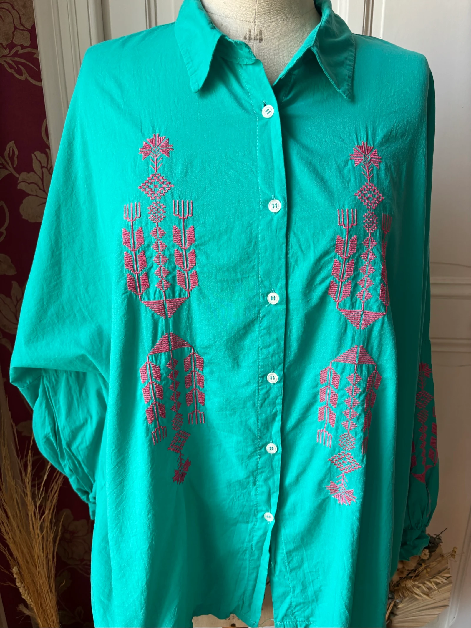 🌸 Blusa de corte reto Banditas de Marselha - Modelo Mimosa - Tamanho único – photo 2